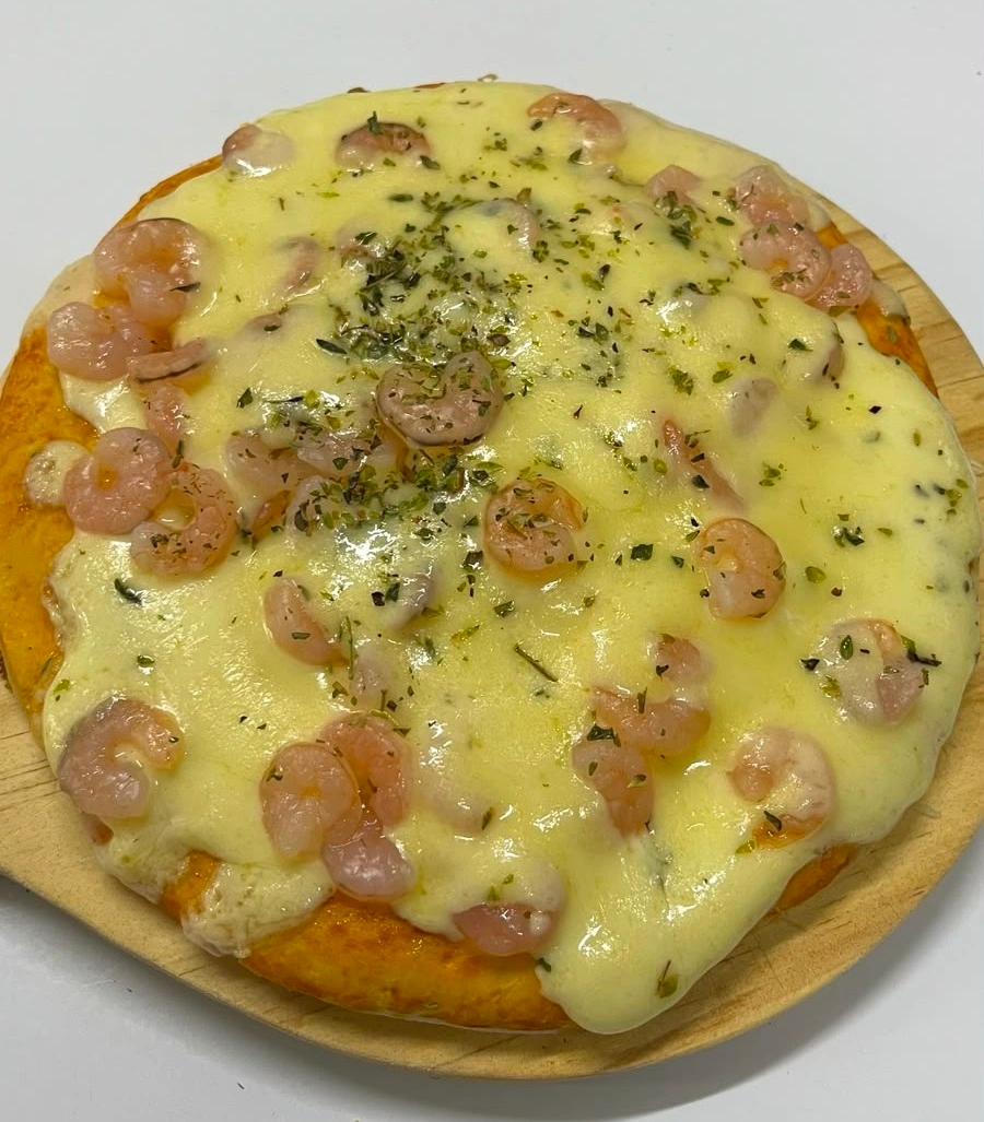 Pizza camarón queso